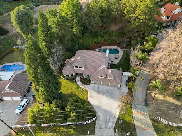 birds eye view of property