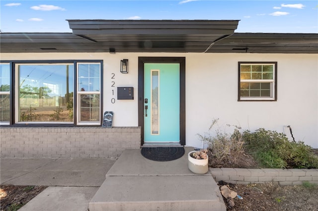 view of doorway to property