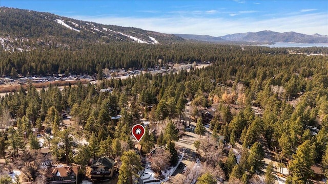 aerial view featuring a mountain view