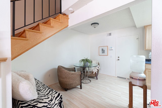 interior space featuring light wood-type flooring