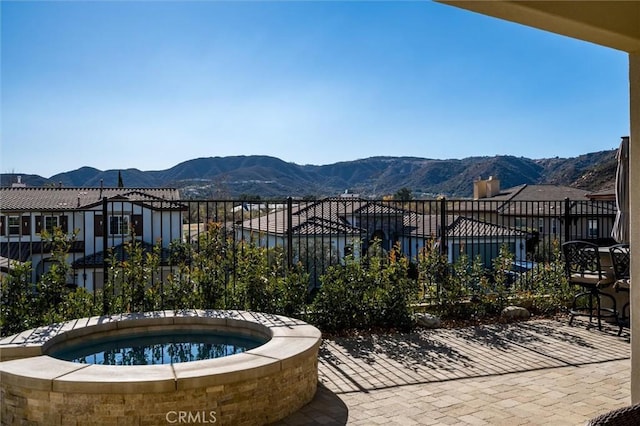 exterior space with a mountain view