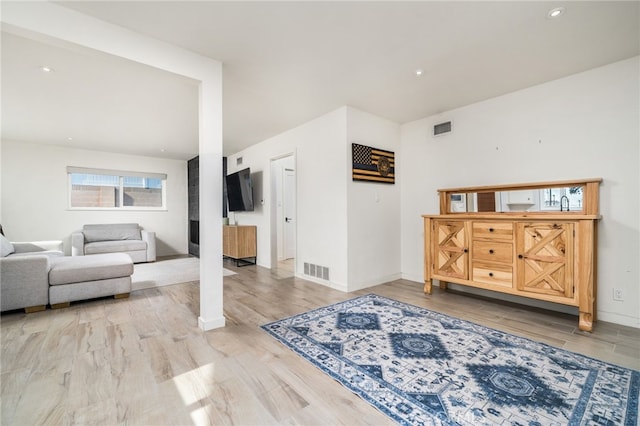 living room featuring hardwood / wood-style floors