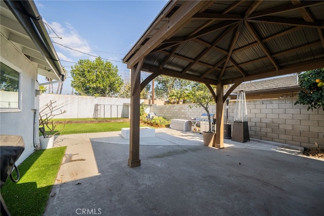 view of patio / terrace featuring a gazebo