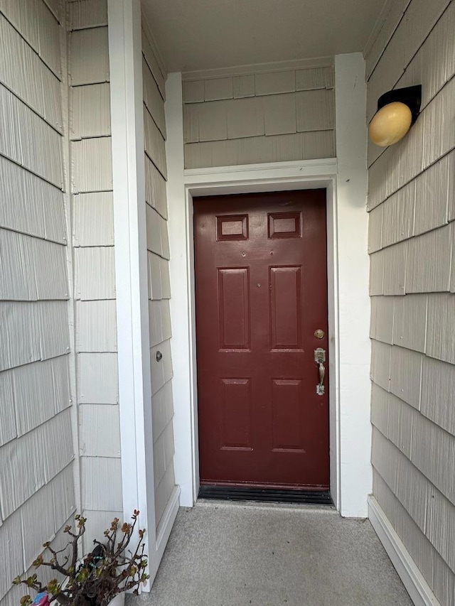 view of doorway to property