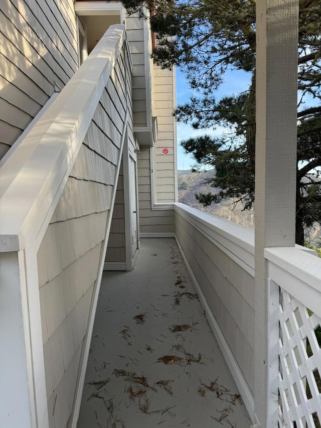 exterior space with a balcony