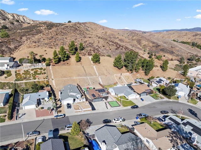 aerial view featuring a mountain view