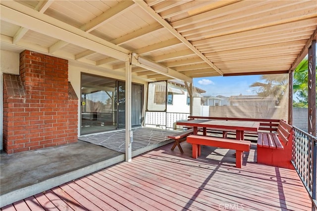 view of wooden terrace