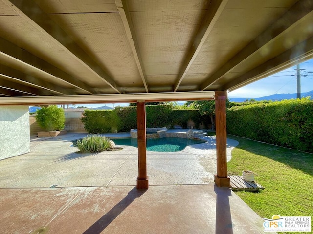 exterior space featuring a yard and a patio