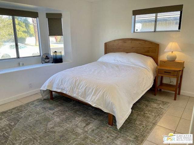 view of tiled bedroom