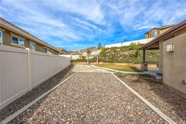 view of yard featuring a pergola and a patio