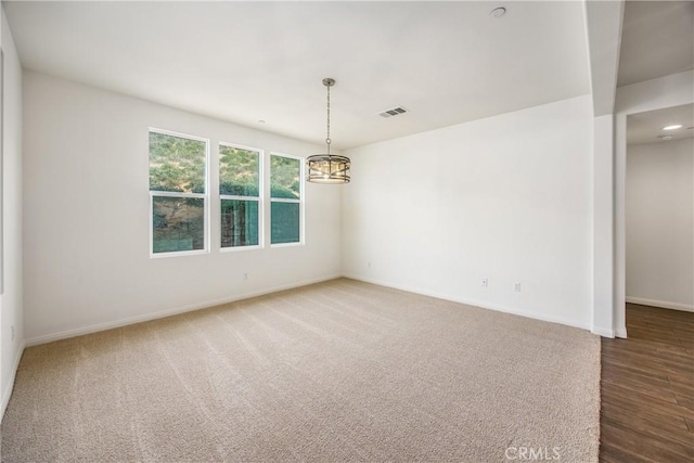 view of carpeted spare room