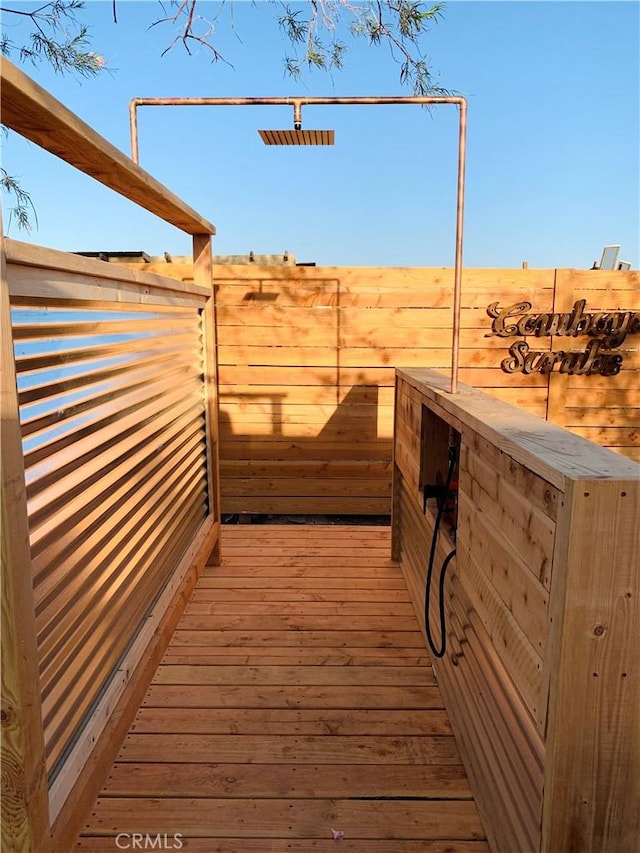 view of wooden terrace