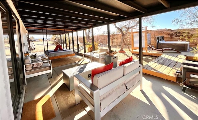 view of patio / terrace featuring outdoor lounge area