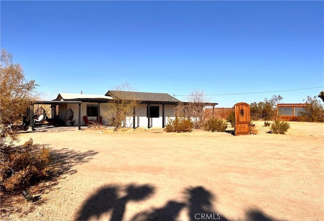 view of back of property