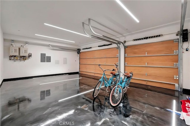 garage featuring electric panel