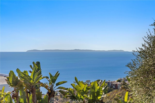 property view of water with a mountain view