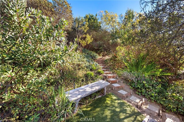 766 Pelican, Laguna Beach, CA 92651 - view of yard featuring stairway