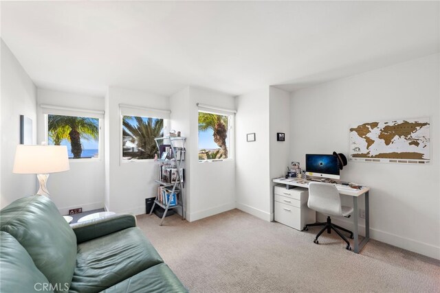 766 Pelican, Laguna Beach, CA 92651 - office with plenty of natural light, light carpet, and baseboards