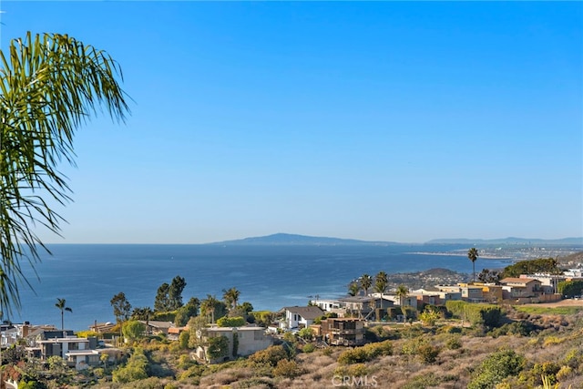 property view of water with a mountain view