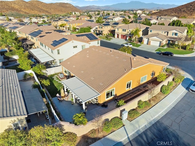 bird's eye view featuring a mountain view