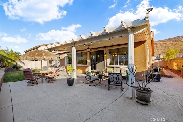 rear view of property with a patio