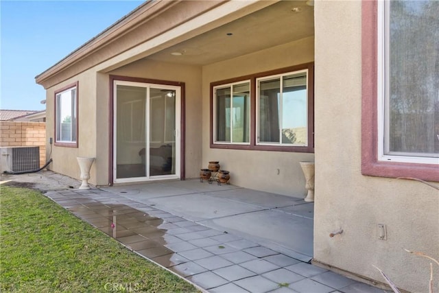 view of patio / terrace featuring central AC