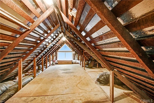 view of attic