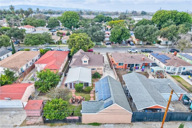 aerial view featuring a residential view