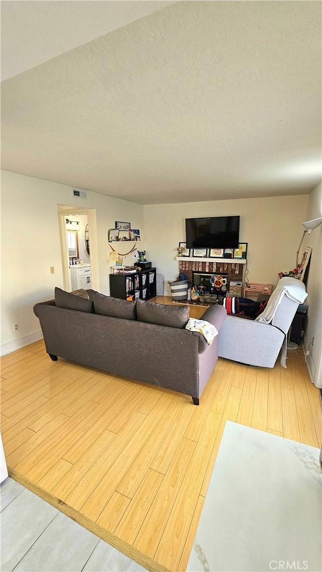 living room featuring hardwood / wood-style flooring