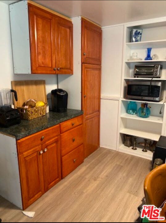 kitchen featuring light wood-type flooring