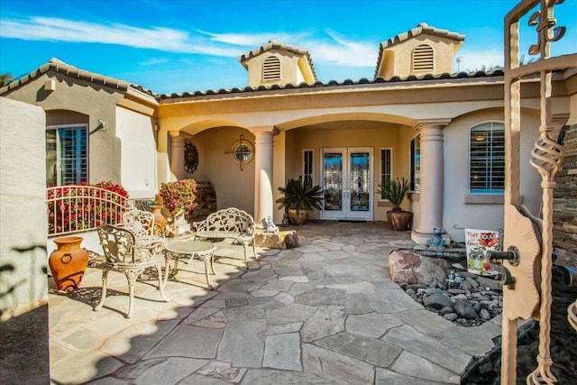 view of patio / terrace with french doors