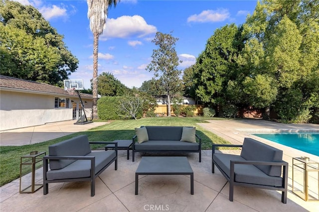 view of patio / terrace featuring outdoor lounge area