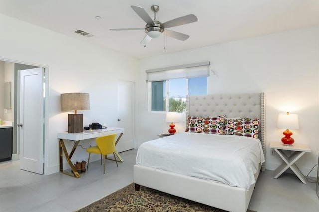 bedroom with ceiling fan