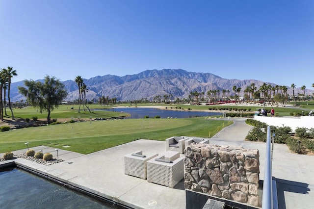 property view of mountains featuring a water view