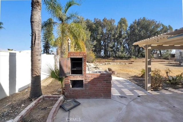 view of patio / terrace with a pergola