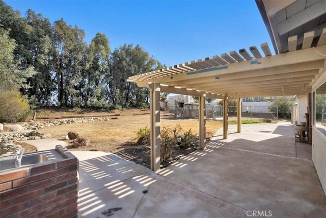 view of patio / terrace with a pergola