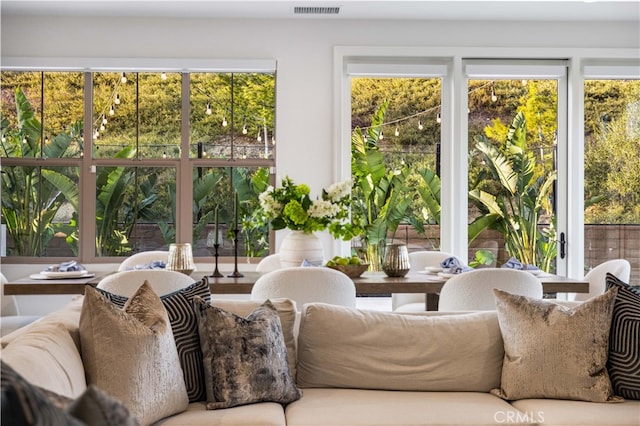 sunroom with a healthy amount of sunlight