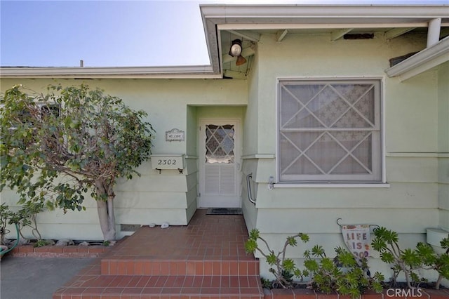 view of doorway to property