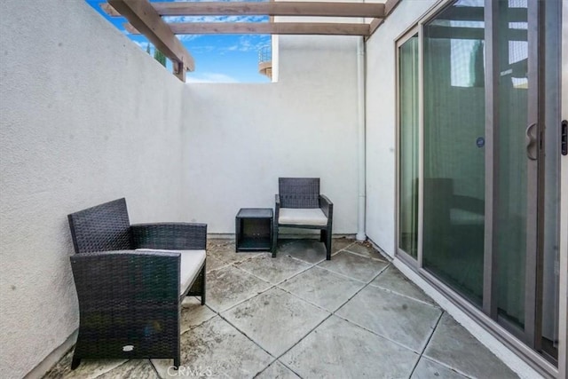 view of patio / terrace featuring a pergola