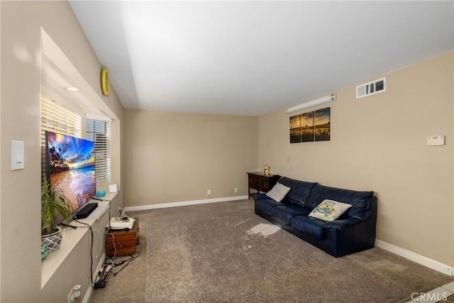 405 W Mountain View Ave Unit 11, La Habra, CA 90631 - carpeted living room with visible vents and baseboards