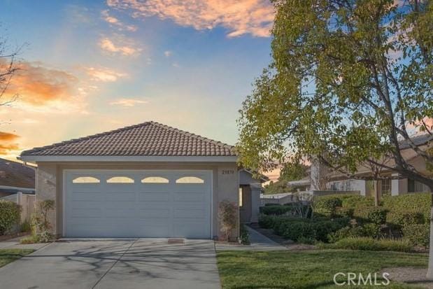 view of front of home featuring a garage