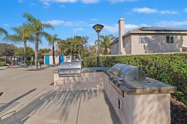 view of patio / terrace featuring area for grilling and grilling area