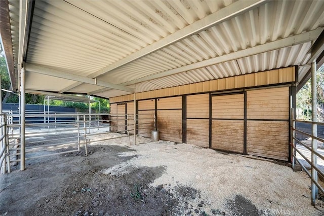 view of horse barn