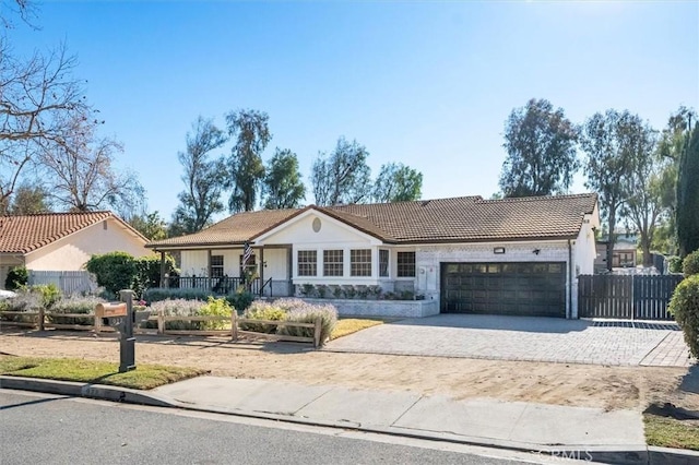 view of front of house featuring a garage