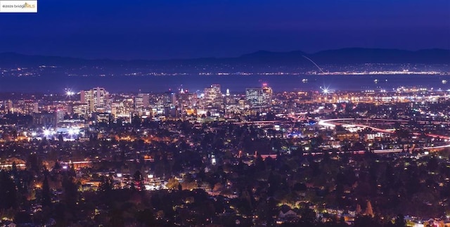 property's view of city with a mountain view