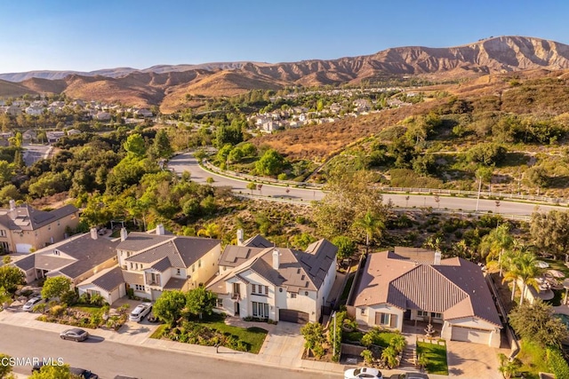 aerial view featuring a mountain view