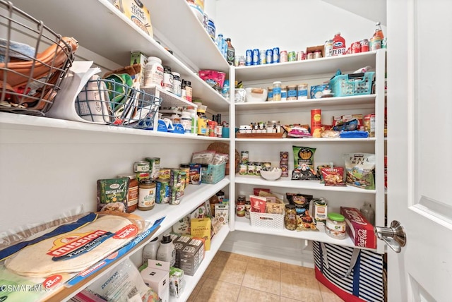 view of pantry