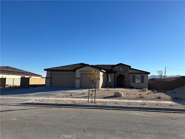 view of front of home featuring a garage