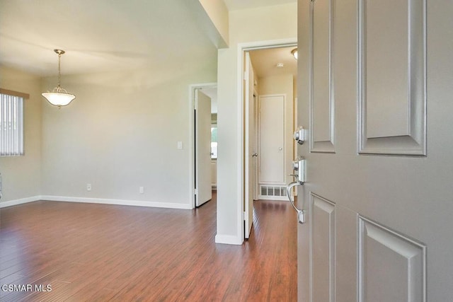 entrance foyer with dark wood-type flooring