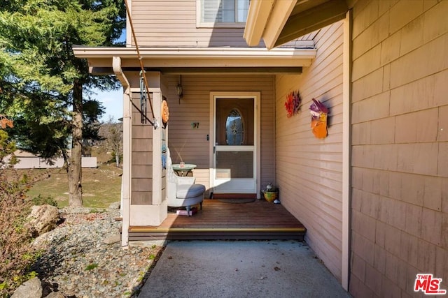 view of doorway to property